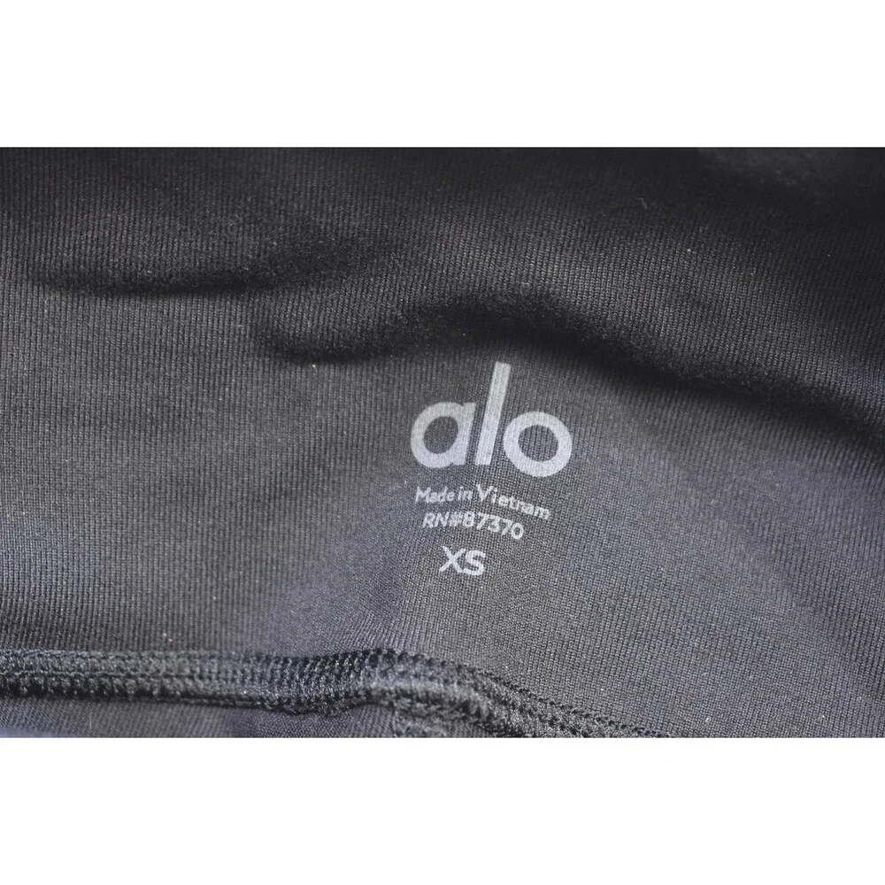 Alo Yoga Leggings Womens XS Black High Waist Flare Ankle Length Yoga Athletic - Picture 6 of 9